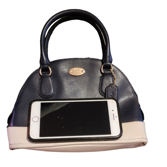 COACH MINI CORA DOMED SATCHEL IN BICOLOR LEATHER - Picture 3 of 5